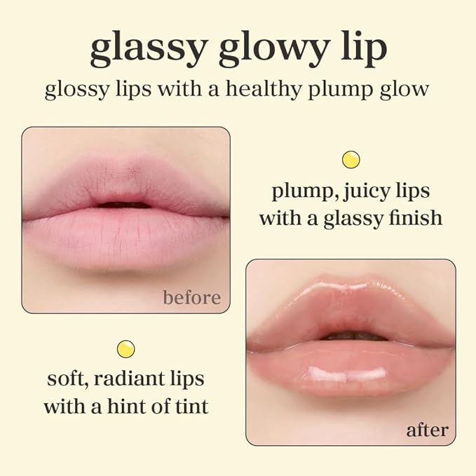 NOONI Korean Lip Oil - Applecoco | Long-Lasting, Moisturizing, Plumping, Revitalizing for Dry Lips, Waterproof, No Peel Off, Hydrating, Nourishing Crystal Clear, Stocking Stuffers, 0.12 FL Oz