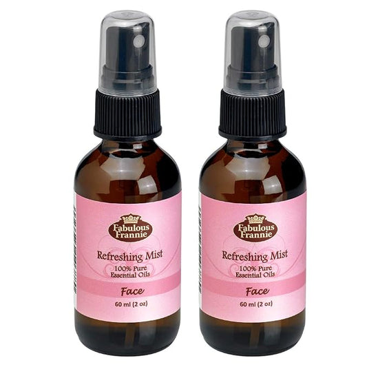 Fabulous Frannie Face - Refreshing Essential Oil Mist A perfect blend of Grapefruit, Frankincense and Lavender Pure Essential Oils 2oz each 2pk