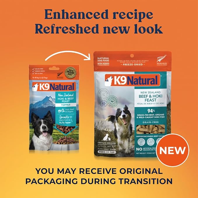 K9 Natural - Freeze Dried High Protein Grain-Free Dog Food Or Topper