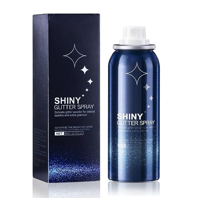 Body Glitter Spray, Perfect Body Sparkly for Music Festival Rave Stage Hair and Face Shimmer Glitter Makeup.