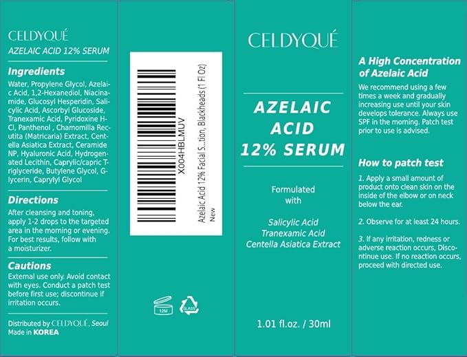 Azelaic Topical Acid 12% Serum for Face – Dark Spot Remover with Tranexamic Acid, Salicylic Acid, Niacinamide & Centella Asiatica – Acne, Hyperpigmentation & Rosacea Treatment 1 Oz Korean Skincare