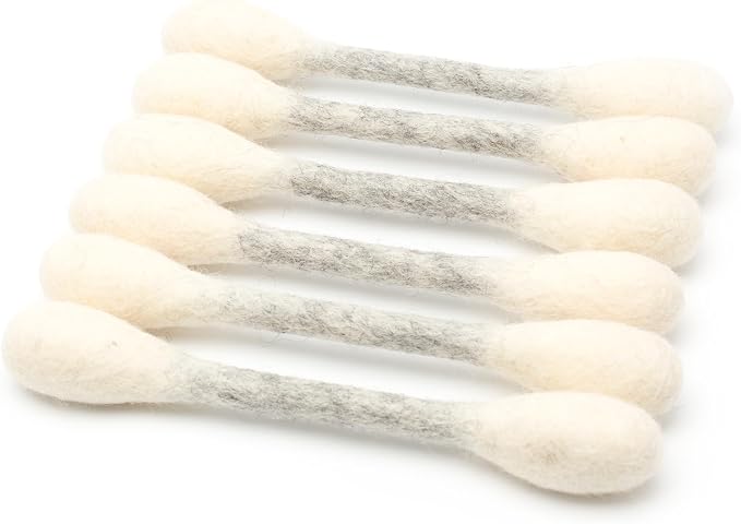 Glaciart One Swabs Cat Toys with Catnip - 6 Pk | Durable for Chew, Cute Cat Toys Interactive Kitty for Boredom, Exercise, & Play | Filled w/Organic Catnip for Anxiety & as Digestive Aid | Gift Idea