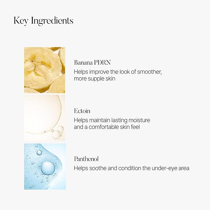 shaishaishai BANANA PDRN Conceal - Hydrating Under Eye Cream & Dark Circle Coverage, Advanced Formula with PDRN + Ectoin, Non-Sticky, Korean Skincare, 0.52 oz (Vanilla)