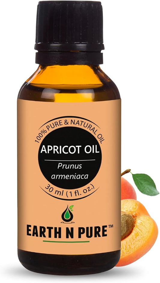 Earth N Pure Apricot Oil (Khumani Oil) Cold Pressed, Natural and Therapeutic Grade 30 ml