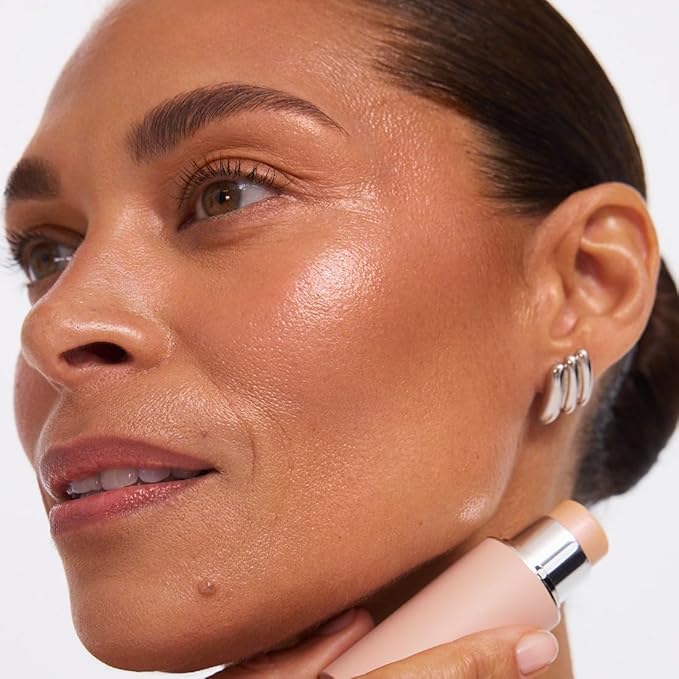 EarthsCure Glow Glaze Highlighter Stick - Multi-Use Face & Body Luminizer - Lit-from-Within Radiance, Hydrating Cream Formula - (Coral & Violet Undertones) - 1 Piece