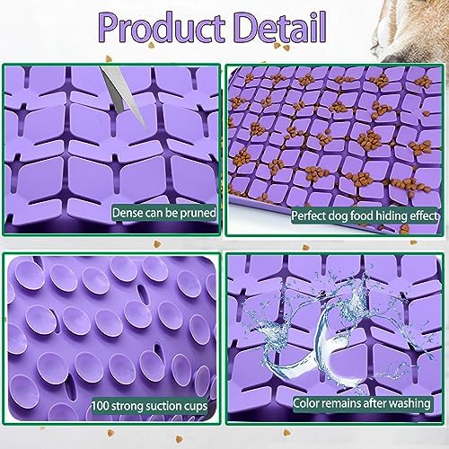 Silicone Snuffle Mat for Small Dogs Puppy Cat Slow Down Eating,Slow Feeder Lick Mat for Dry Wet Food for Pet Training Smell,Encourages Natural Foraging Skill,Relieving Stress