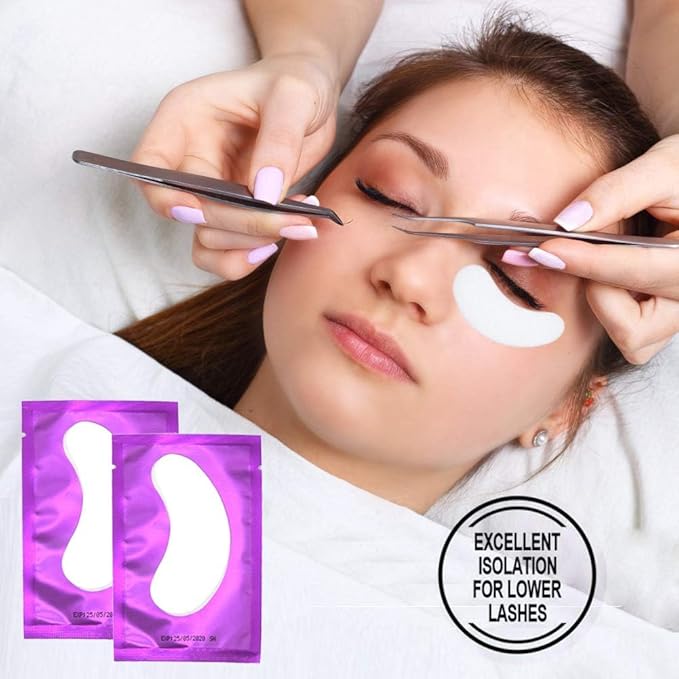 110 Pairs Under Eye Pads Gel Patch, Hydrogel Lash Patches Set for Eyelash Extension Supplies Tools