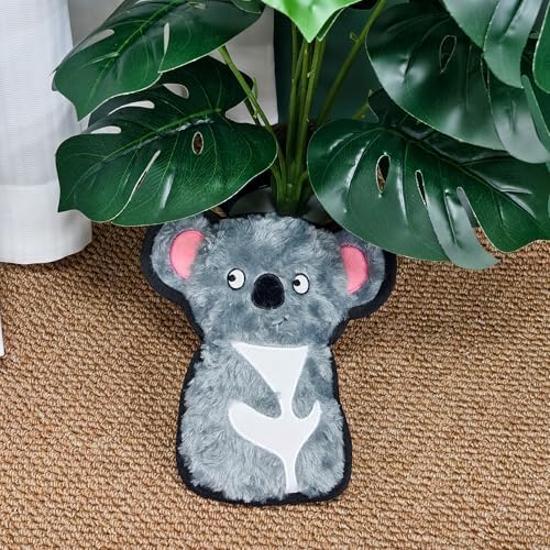 8.86 Inch Grey Green Koala Squeaky Dog Toy with Crinkle Paper, Plush Chew Toy for Puppy Teething, Interactive Fetch Toy for Small Medium Large Dogs