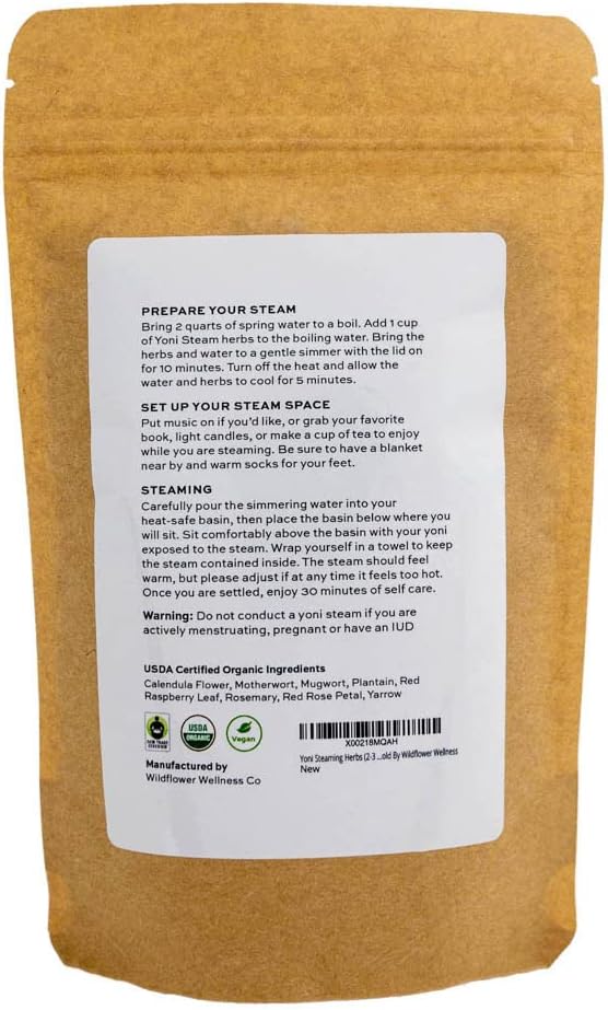 Yoni Steaming Therapy | 2oz Package - 3 Steams | Gentle Formula for Feminine Wellness & Fertility | Sustainably Sourced Vaginal Steam Herbs, V-Steam, Yoni Steam Herbs | V Steam for Menstrual Support