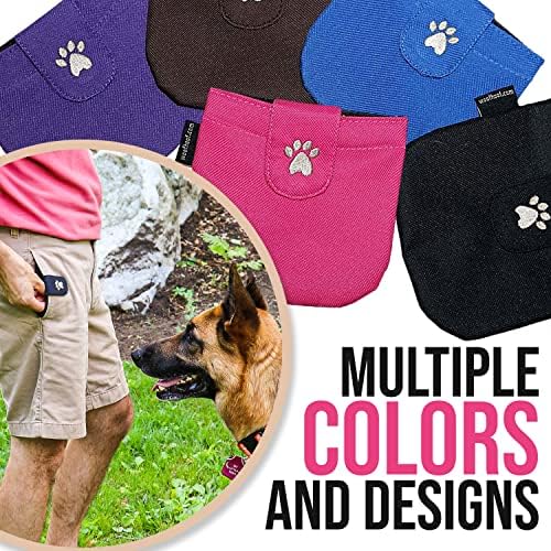 Dog Treat Pouch, Pink Pocket Sized Training Reward Pouch - Lightweight Dog Treat Holder with Magnetic Flap for Stability, Perfect Dog Accessories, Made of Durable Nylon, Machine Washable