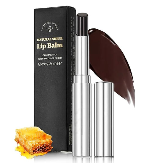 Honeynoir-Pink Honey Lipstick, Moisturizing Lip Color, Nourishing Lip Balm, Honey Noir Lipstick Suitable for All Skin Tones, Natural Lip Care, Long-Lasting Moisturization Non-Sticky (Black)