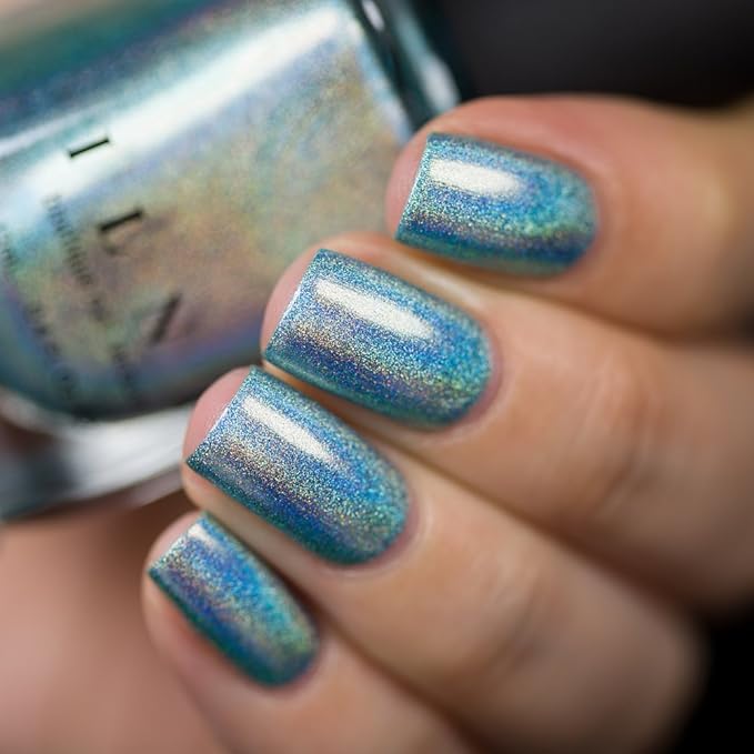 ILNP Aria - Sky Blue Ultra Holographic Nail Polish, Chip Resistant Manicure, Non-Toxic Nail Lacquer, Vegan, Cruelty Free, 12ml
