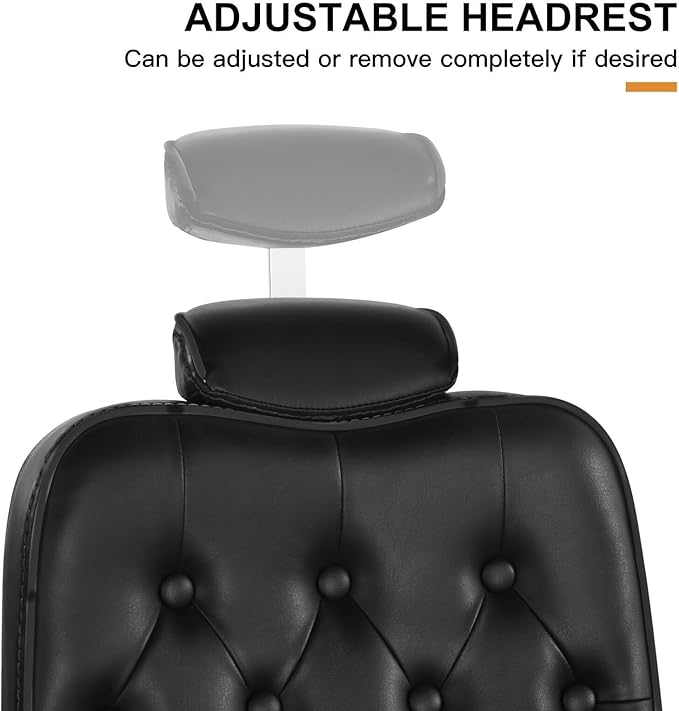 Artist hand Barber Chair All Purpose Hydraulic Recline Salon Chair Beauty Spa Vintage Barber Chair Heavy Duty Chair(Black)