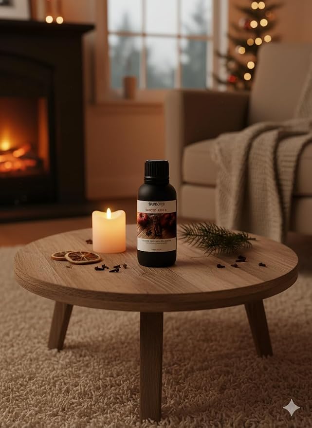 Luxury Essential Oil Blend Therapeutic Grade Aromatherapy Oil for Diffuser, Massage, Spa & Relaxation | Stress Relief & Wellness Gift Ready Packaging 1Fl Oz (Spiced Apple)