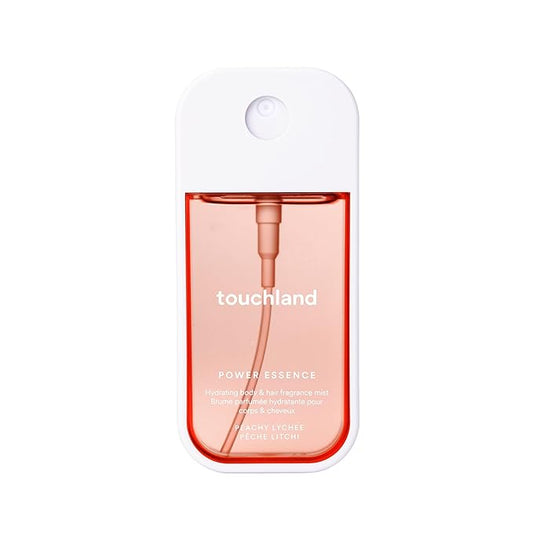 Touchland Power Essence Hydrating Body & Hair Fragrance, Peachy Lychee, 2 FL. OZ. Travel Size Body Mist