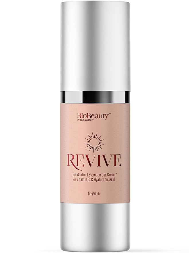BIOBeauty Day Cream Vitamin C, Hydrating Anti-Aging Moisturizer Infused, Real Bioidentical Hormones, Hyaluronic Acid, Niacinamide, Peptides, Shea Butter, Green Tea, Revive Face & Under Eye (1oz)