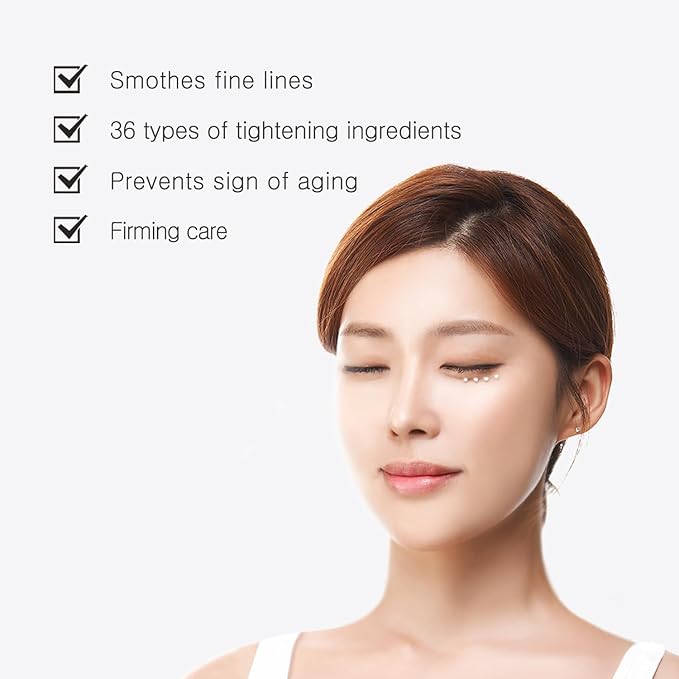 Petitfee Pep-Tightening Eye Cream 1.05 oz (30g) - Peptide Eye Cream with Green Tomato Extract, Coffee Seed Extract, Ceramide NP, for Fine Lines, Tightening Under Eye, Line Smoother, Korean Skin Care