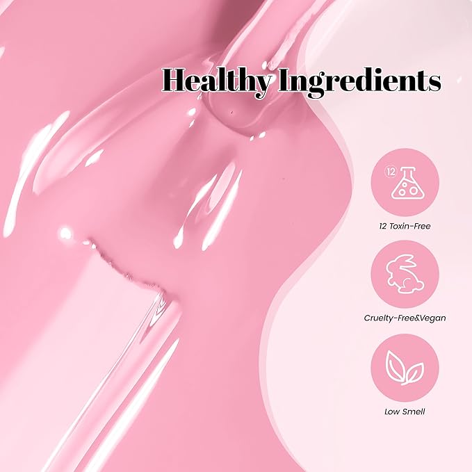 YTD Likomey Gel Nail Polish,15ml Light Pink Salon Home DIY Art Manicure and Pedicure UV Varnish Gift,CS475