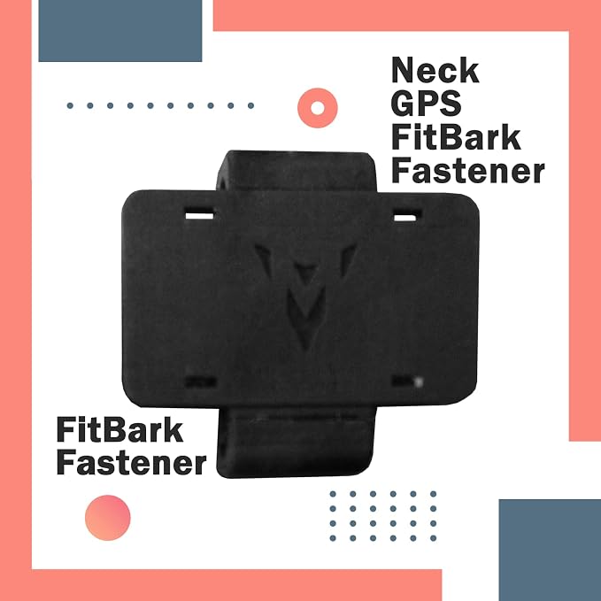 FitBark GPS Fastener Buckle for Dog Tracker, GPS Pet Tracker Strap Attachment Clips for Dogs Works with Any Collar, Smart Activity Tracker Fastener Durable Semi-rigid (Black) (1.25)