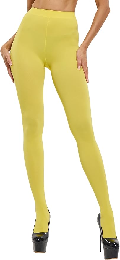 CozyWow Women's 80D Soft Opaque Tights, High Waist Solid Color Womens Tights with 30+ Colors