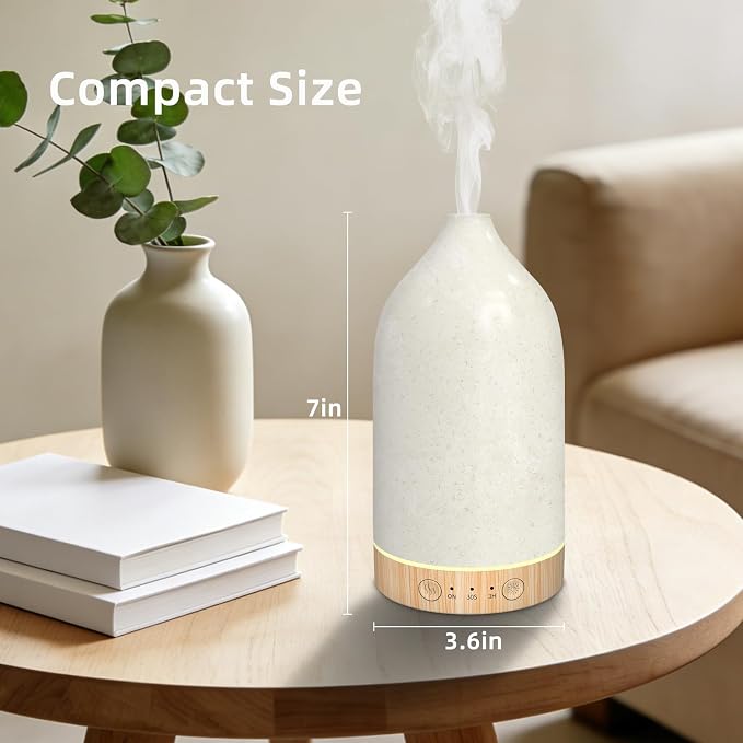 SPLITSKY Cordless Essential Oil Diffuser 150ML, Portable Rechargeable Aromatherapy Diffuser with 7-Color LED Light, Quiet Operation & Auto-Off, 3 Timer Settings, for Bedroom, Home, Travel