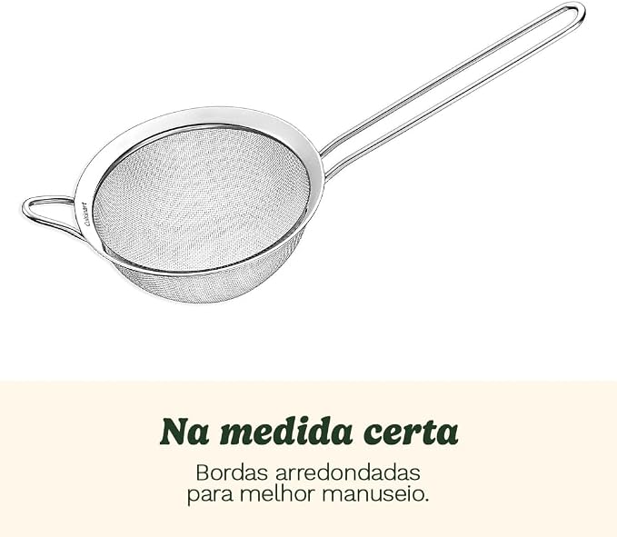 Cuisinart, Mesh Strainers, Stainless Steel Mesh Strainers for Kitchen, Fine Mesh Kitchen Strainer Set for Sifting, Straining and Cooking, Ctg-00-3Ms, 3 Count