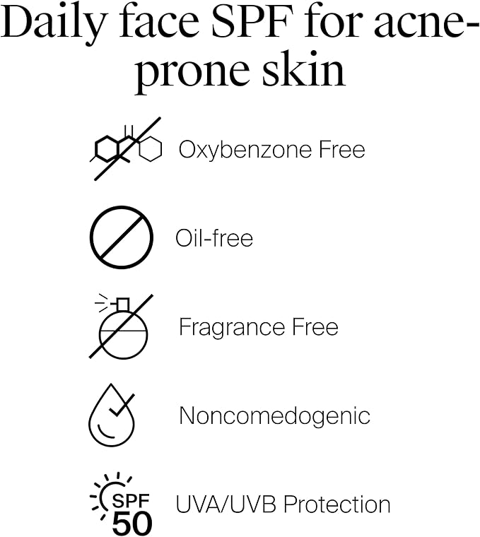 Neutrogena Clear Face Sunscreen Lotion for Acne-Prone Skin, Broad Spectrum SPF 50 Facial Sunscreen for Oily Skin, Oil-, Fragrance- & Oxybenzone-Free Water Resistant Sunscreen, 3 fl. oz