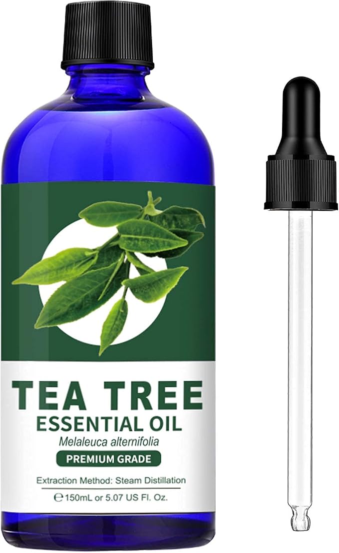 Peppermint Oil, 150 ml and Pure Australian Tea Tree Essential Oil, 150ml for Diffusers Aromatherapy & Humidifiers