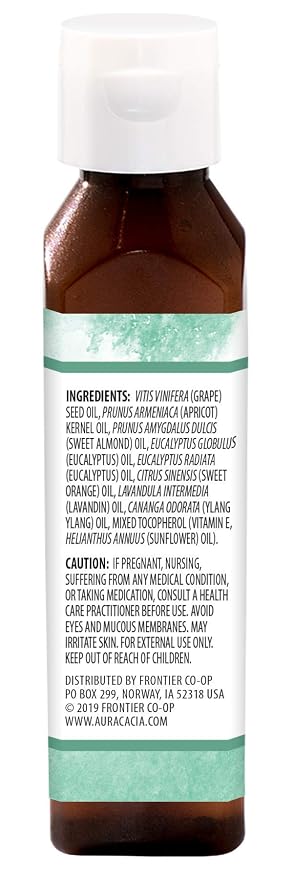 Aura Cacia Eucalyptus Massage Oil, 4 FZ