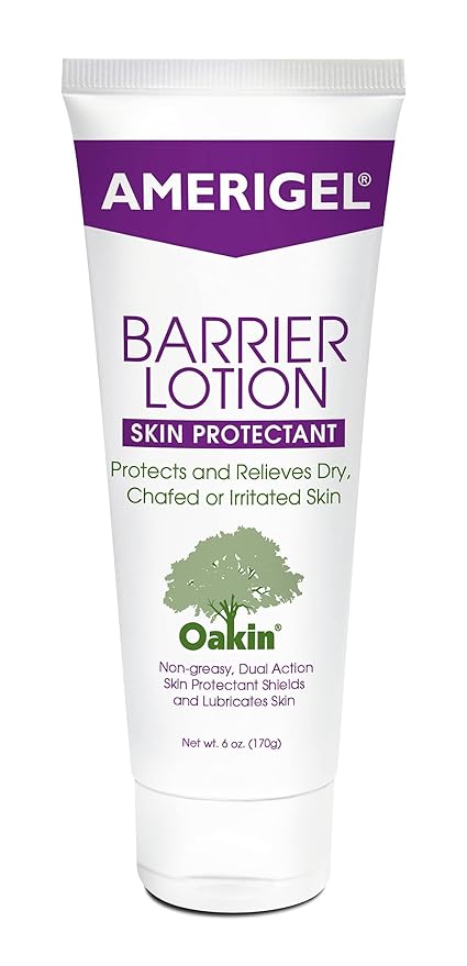 AMERIGEL Total Day & Night Skin Care Bundle - Care Lotion Hypoallergenic Moisturizer & Diabetic Skin Care (6 oz.) - Barrier Lotion Skin Protectant To Protect Chafed Skin (6 oz.)
