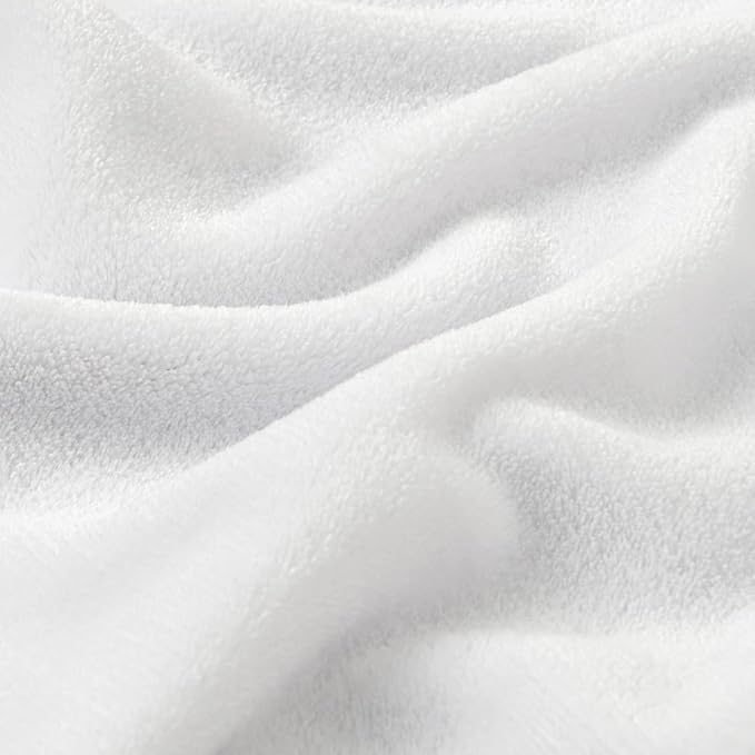 BEDELITE Fleece Blanket Soft Plush Throw for Couch White 50"x70" | Ultra Soft Fleece, Plush Microfiber, Lightweight Warmth, All Season Comfort, Fade Resistant, Machine Washable, Couch Sofa Bed