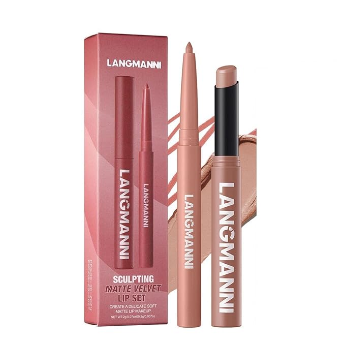 Lip Liner & Lipstick Set (12 Shades) - Long-Lasting, Waterproof & Transfer-Proof Matte Lip Kit, Smooth Creamy Texture, Bold to Nude Shades for Everyday & Party Wear, Ideal for Makeup Lovers (03)