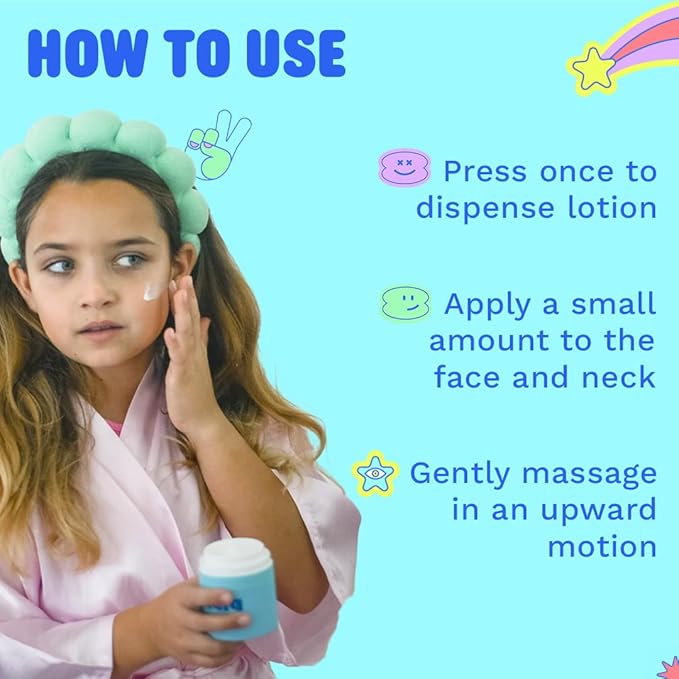 Pipa Skincare Smooth Operator Kids Face Moisturizer 1.7 oz | Clean, Non-Toxic, Hypoallergenic, Fragrance-Free Lotion | Multi-Vitamin Ceramides Cream | Gentle Skin Care Easter Gift for Tweens