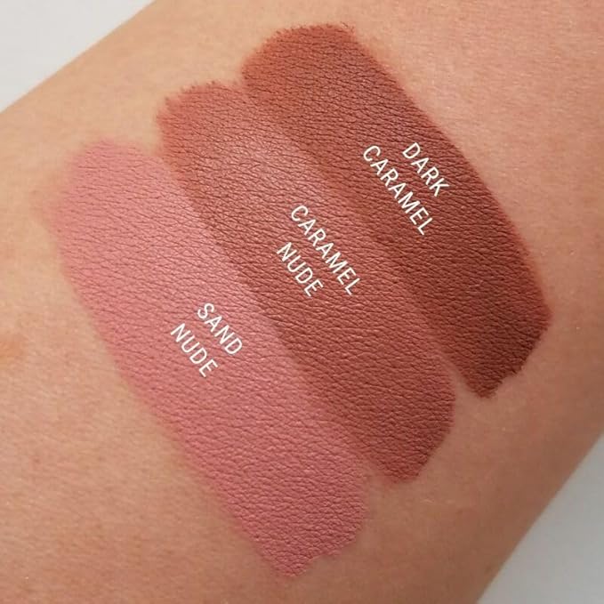 Aromi Matte Liquid Lipstick | Brown Nutmeg Lip Color, Long-lasting, Smudge, Smear, + Transfer Proof, Paraben, Phthalate, + Gluten Free, Vegan (Dark Caramel)