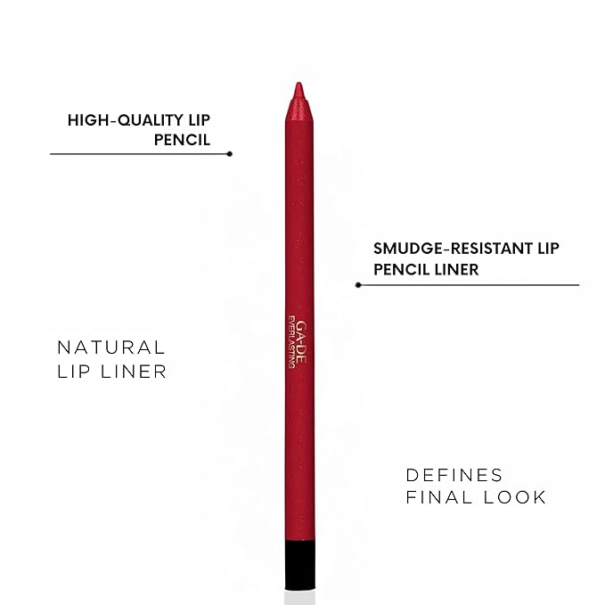 GA-DE Everlasting Lip Liner, 92 - Automatic Pencil with Retractable Tip - Smudge-Resistant - Enriched with Vitamin E and Antioxidants - 0.01 oz