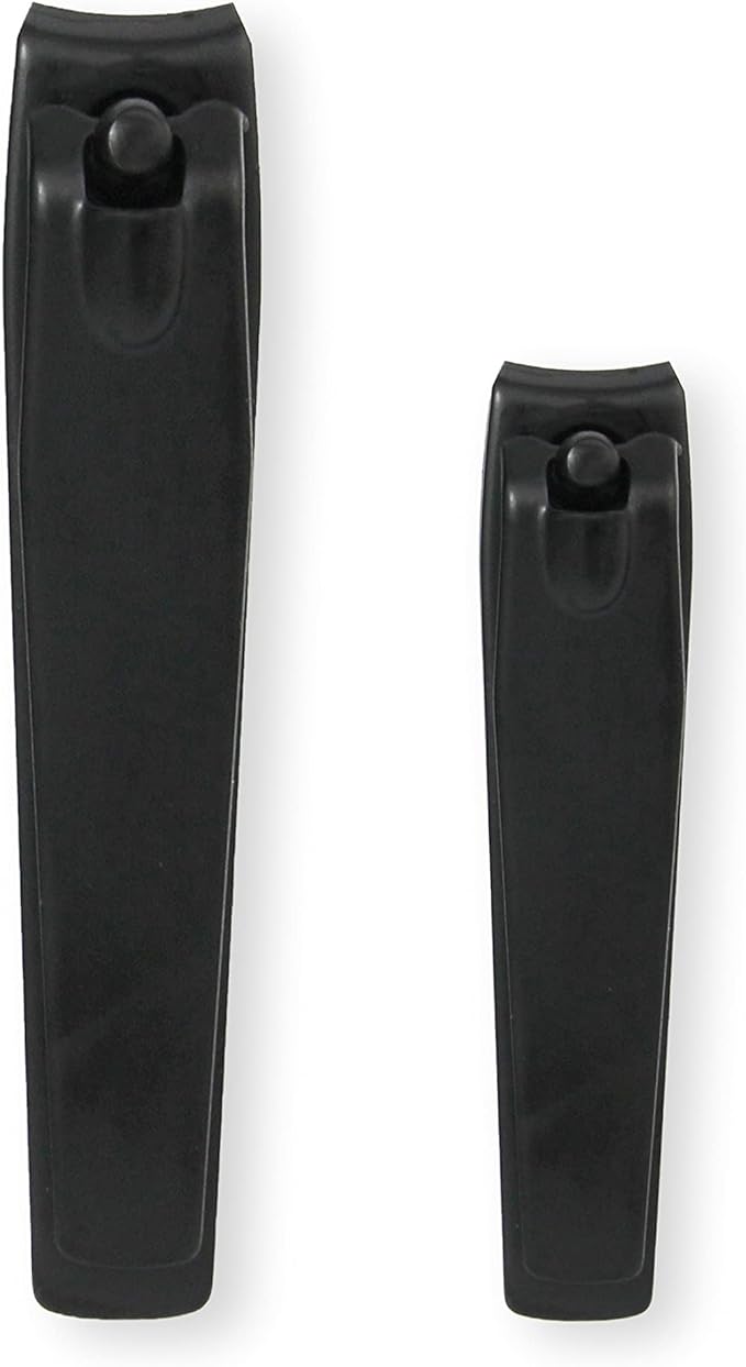 Amazon Basics Toenail and Fingernail Clipper Set, Nail Clippers, Grooming Tool, Black