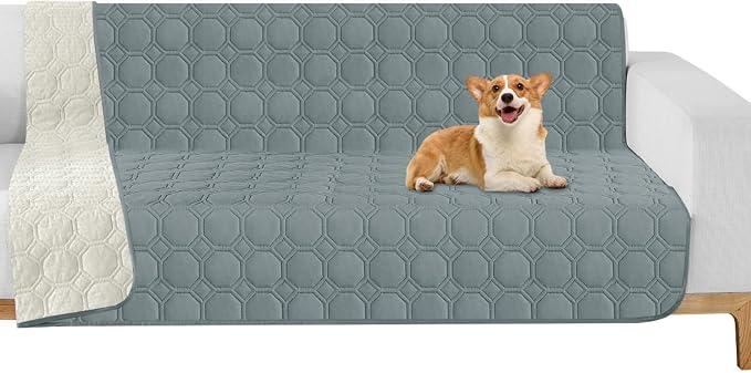 ZNSAYOTX Ultimate Cozy Blankets (52"x82") 100% Waterproof Bed Mat Blanket for Dog Pets, Couch Sofa Protector with Non-Slip Back Washable Durable, Pee Scratch Proof Easy to Clean (Dark Grey)