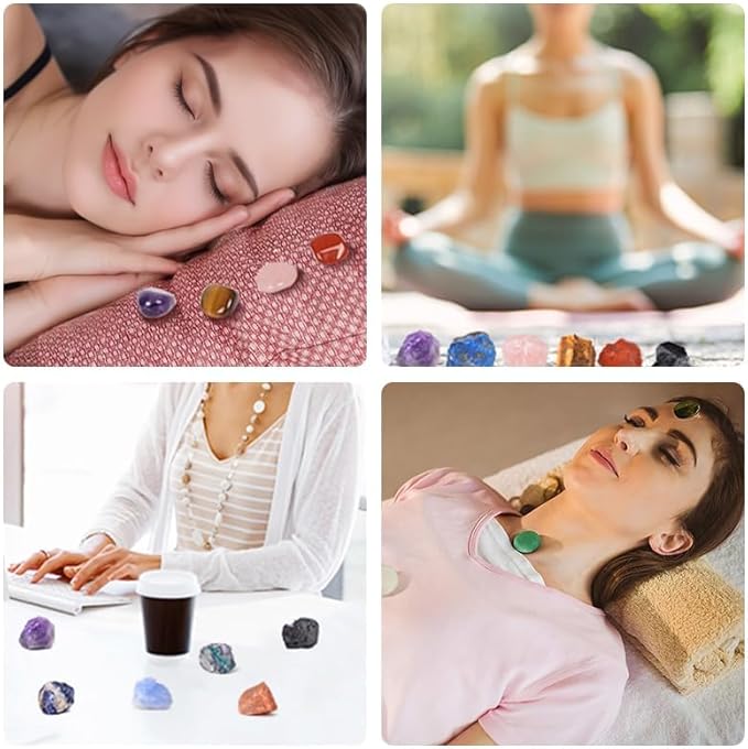 Crystals and Healing Stones, 26 Pcs Healing Crystal Set for Meditation, 7 Raw Chakra Stones Crystals Pyramid Reiki Real Crystal Stones with Wooden Box, Gifts for Women, Valentine's Day Gift