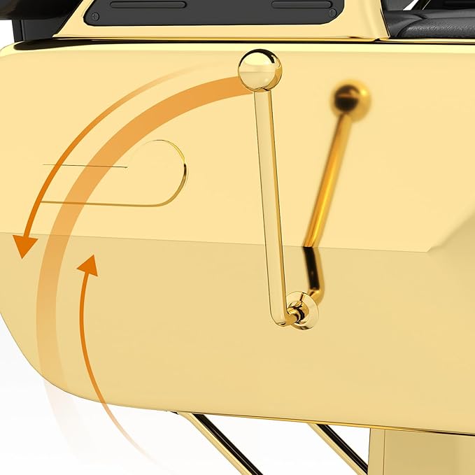 Artist hand Barber Chair Vintage Salon Chair All Purpose Hydraulic Barber Chair Heavy Duty Hairdresser Chair Spa Equipment–Adjustable Headrest & Footrest, Heavy-Duty Hydraulic Pump(Gold/Black)