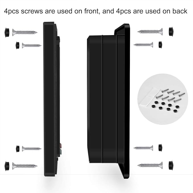 CEESC X-Large Cat Door for Interior/Exterior, Black, for Pets up to 25 lbs | Outer 11"x9.8", Weatherproof, 4-Way Locking, ABS material, for cats & small dogs, waist <24.8"