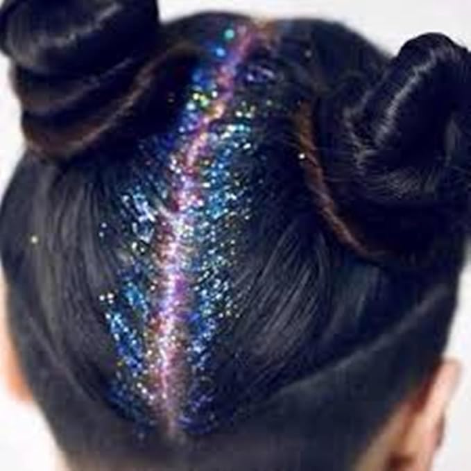 Go Ho Hair and Body Glitter Spray,Blue Glitter Spray Dry Powder Makeup for Clothes,Festival Loose Sparkle Powder,Holographic Ultra Fine Resin Glitters for Crafts,10g