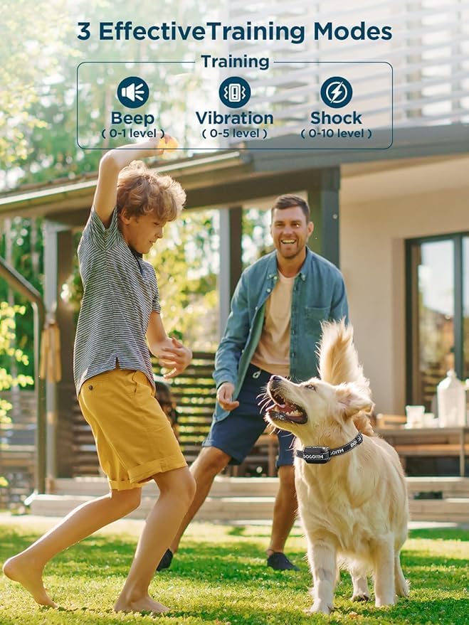 Wireless Dog Fence System, GPS Wireless Dog Collar with 3 Correction Modes, Pet Containment System with AI Smart Signal,Control Range 65-3281ft Electric Dog Fence Collar for Outdoor