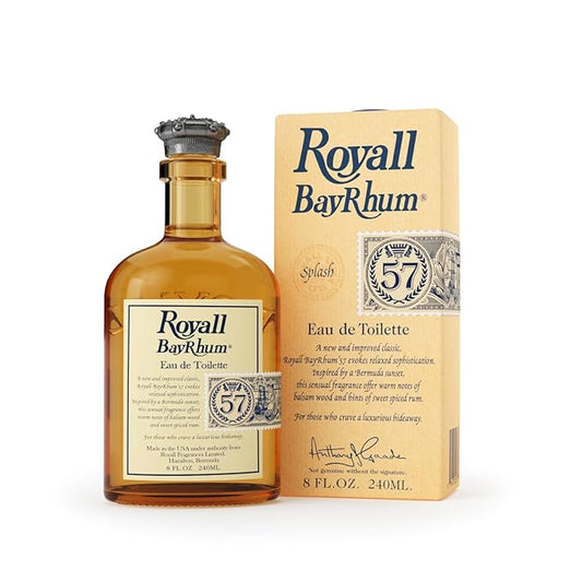 ROYALL BAYRHUM '57, Men's Heritage Eau de Toilette, Classic Bay Rum Fragrance – 8 Fl oz Splash