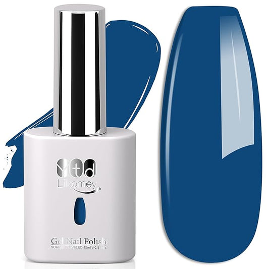 YTD Likomey Haze Blue Gel Nail Polish,15ml Salon Home DIY Manicure and Pedicure Fall Winter UV Color Varnish,CS460