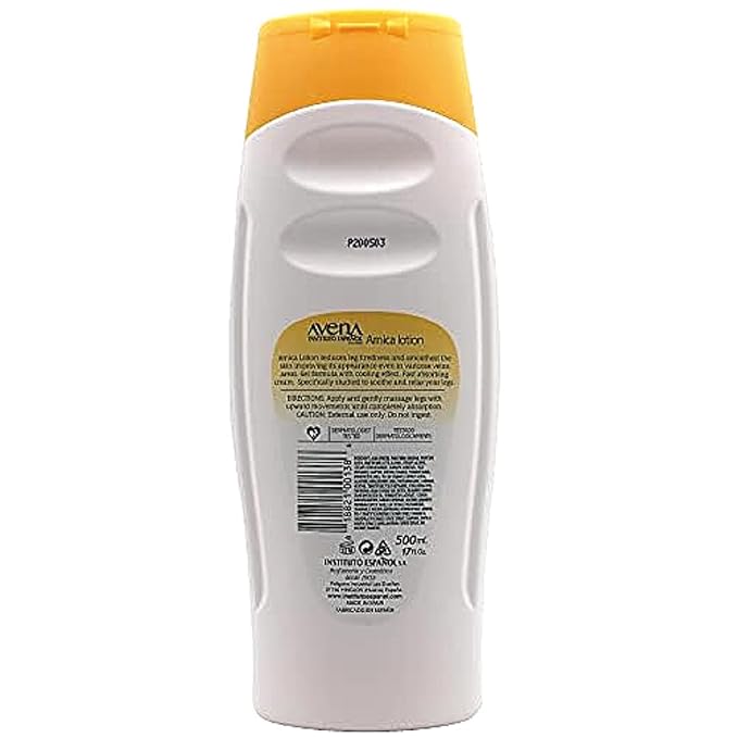 Avena Instituto Espanol Arnica Lotion Tired Legs, Improves Skin Appearance, Even Varicose Veins Areas, Refreshes Legs, 2-Pack of 17 FL Oz each, 2 Bottles