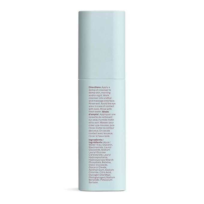 ATTITUDE Revitalizing Cleansing Gel, Gentle Face Wash with Betaine & Niacinamide for Radiant, Healthy-Looking Skin, EWG Verified, Vegan, Unscented, 3.4 Fl Oz