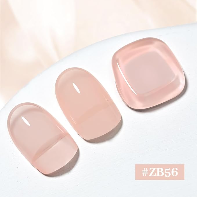 16.5ml Jelly Nude Nail Polish Large Volume Quick Dry Nail Polish, Long Lasting Shine, Fingernail Toenail Nail Art DIY Home Travel Nail Art Gift