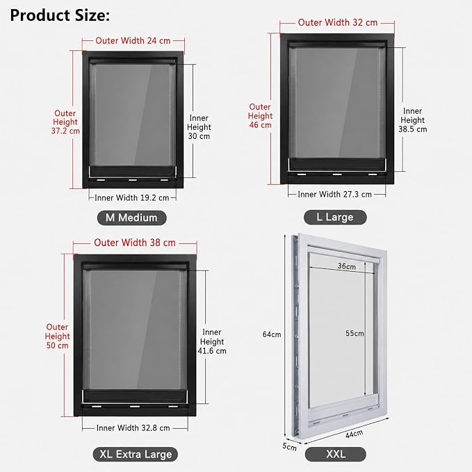 Window Smart Interior Cat Dog Sliding Small Pet Doggy Magnetic Door Insert Replacement Flap for Wall