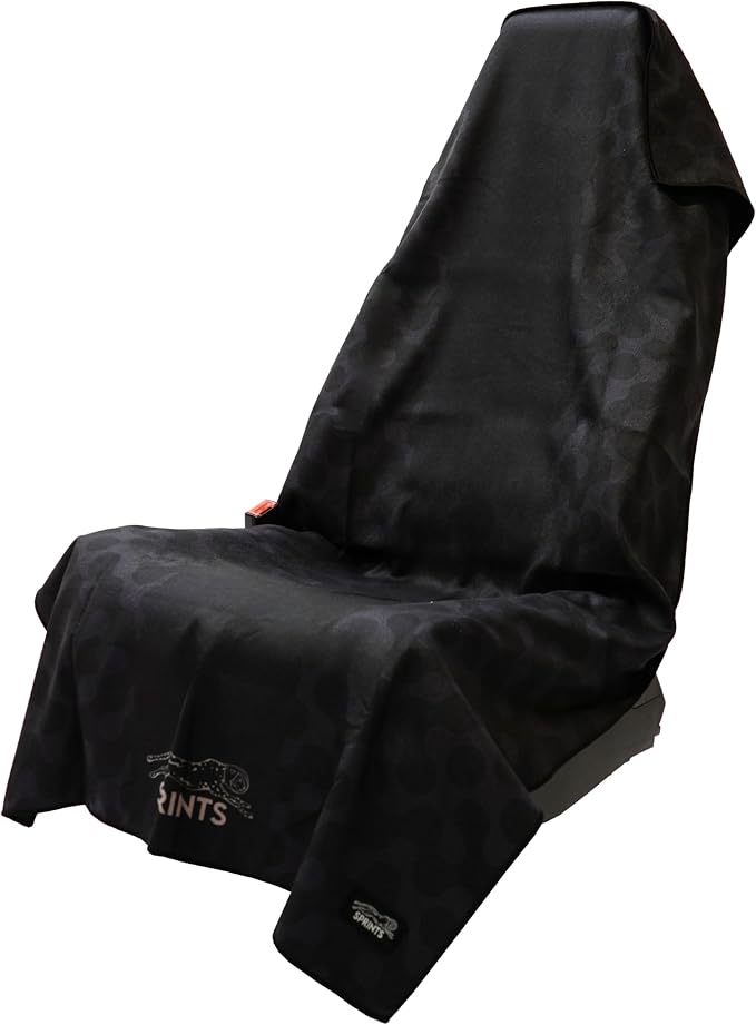 Sprints Prints Athletic Running Towel, Full-Sized, Car Seat Cover - Moisture Wicking (Midnight Mile)