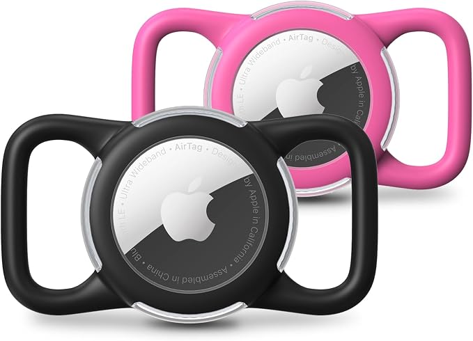 Waterproof AirTag Holder for Dog Collar, Soft Slide-On Dog AirTag Holder | Full-Body Protection, No-Dangle Fit, Ultra-Durable, Lightweight, Tool-Free Installation, Clear Cover, Fits Dog & Cat Collars